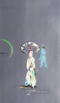 中国オペラ by パレットナイフ 5 Oil Paintings